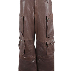 Fermas.Club Leather cargo pants