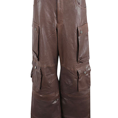 Fermas.Club Leather cargo pants