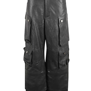 Fermas.Club Leather cargo pants