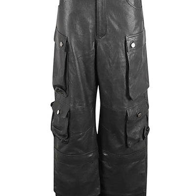 Fermas.Club Leather cargo pants