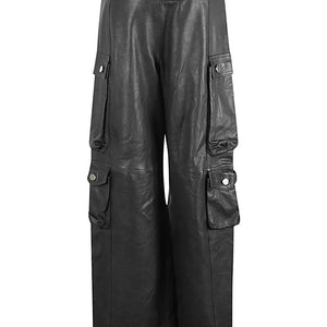 Fermas.Club Leather cargo pants