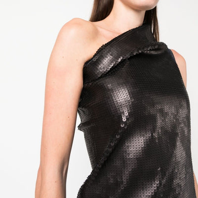 Rick Owens Embroidered denim long dress