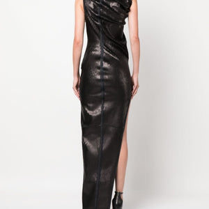 Rick Owens Embroidered denim long dress