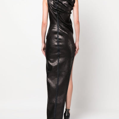 Rick Owens Embroidered denim long dress