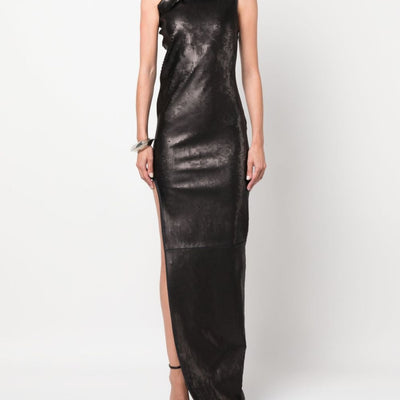 Rick Owens Embroidered denim long dress