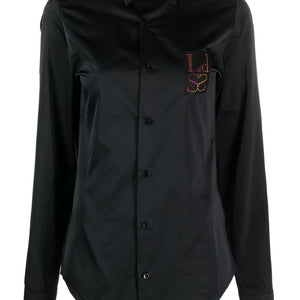 Ludovic De Saint Sernin Logo denim shirt