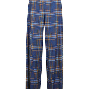 Niu Wide leg checked trousers