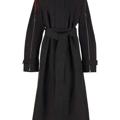 Ferragamo Zip-detail cotton belted trench coat
