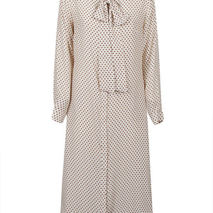 Crida Polka dot silk midi dress