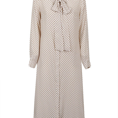 Crida Polka dot silk midi dress