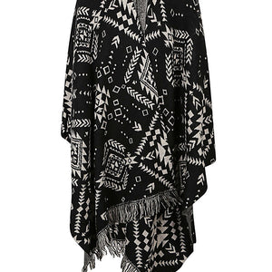 Tooco Ethnic print jacquard cardigan