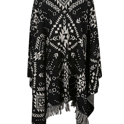 Tooco Ethnic print jacquard cardigan