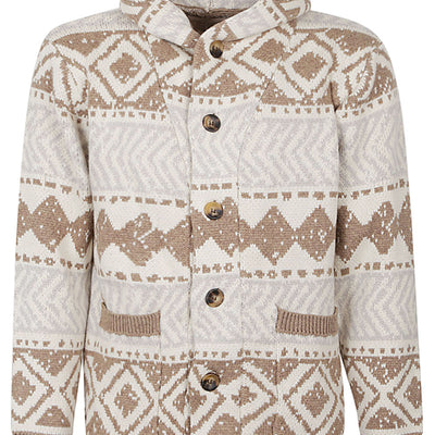 Tooco Ethnic print cardigan