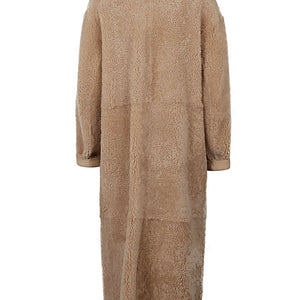 Enes Allegra leather long coat