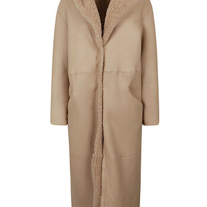 Enes Allegra leather long coat