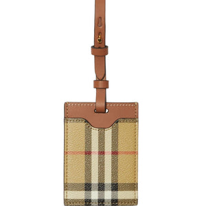 Burberry checkered luggage tag