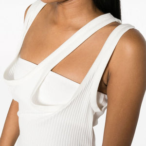 The Attico Ribbed jersey midi dress - Runway