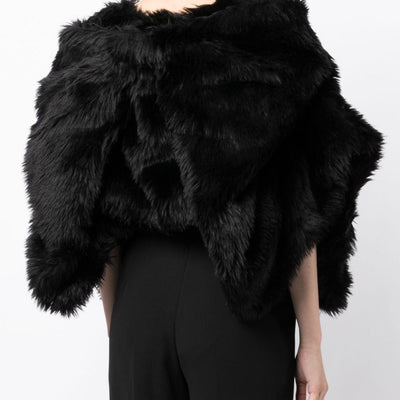 Comme Des Garcons Fur-design cropped blouse