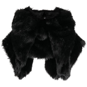 Comme Des Garcons Fur-design cropped blouse