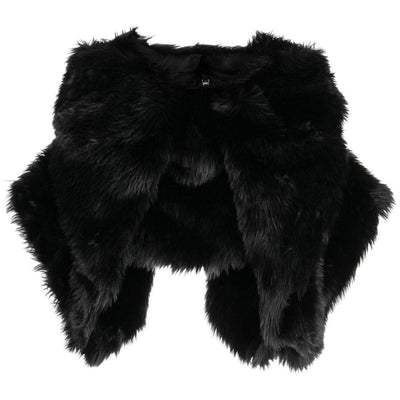 Comme Des Garcons Fur-design cropped blouse