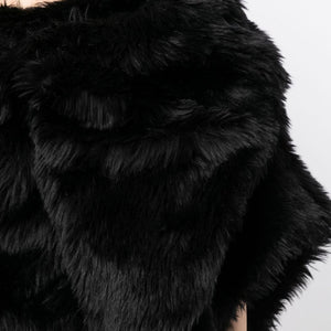 Comme Des Garcons Fur-design cropped blouse