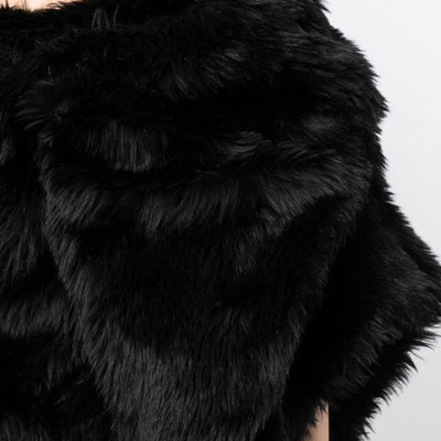 Comme Des Garcons Fur-design cropped blouse