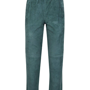 Via Masini 80 Elastic waist suede trousers