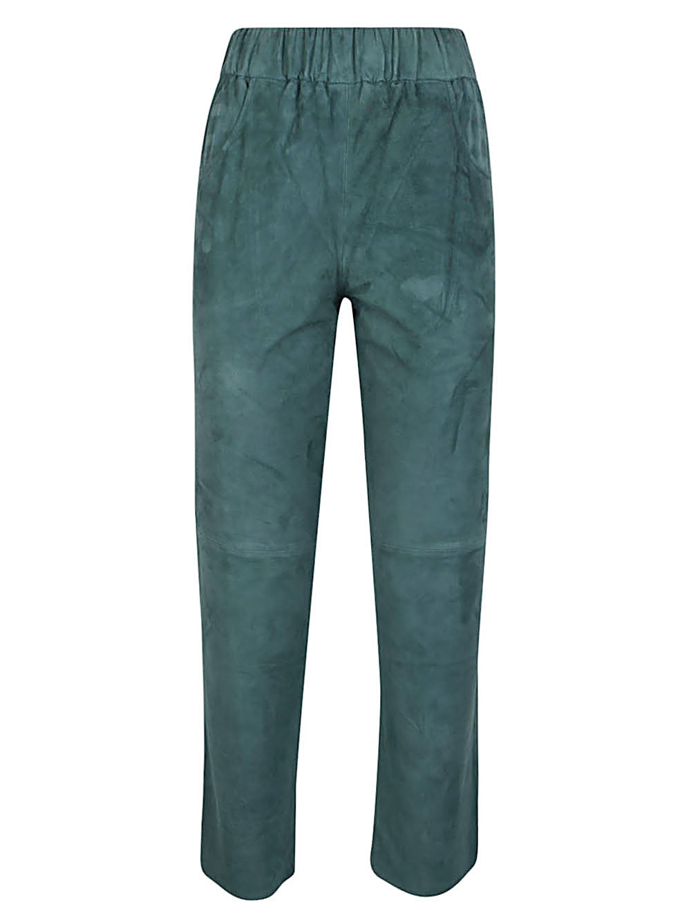 Via Masini 80 Elastic waist suede trousers