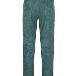 Via Masini 80 Elastic waist suede trousers