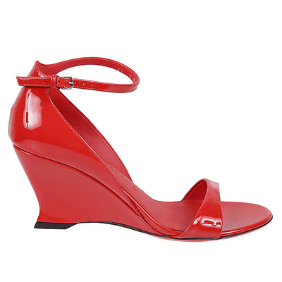 Ferragamo leather wedge sandals with open toe