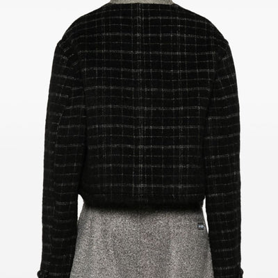 Etro Checked crop jacket