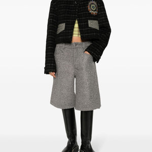 Etro Checked crop jacket