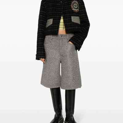 Etro Checked crop jacket