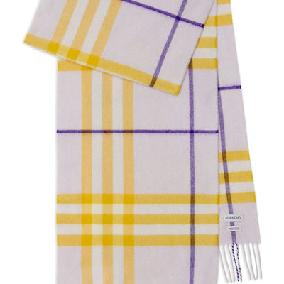 Burberry checked fringed-edge cashmere scarf