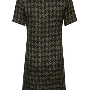 5Progress Houndstooth wool blend short dress