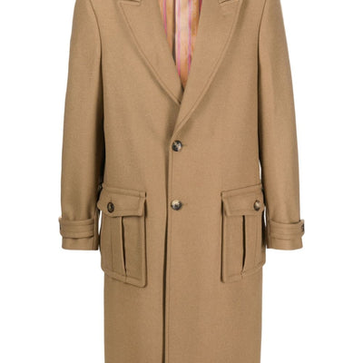 Etro Single-breasted wool-blend coat