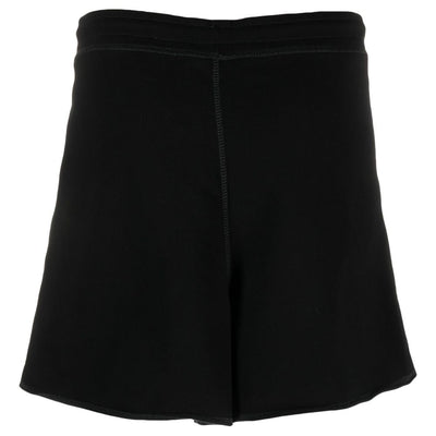 Ganni logo-patch shorts