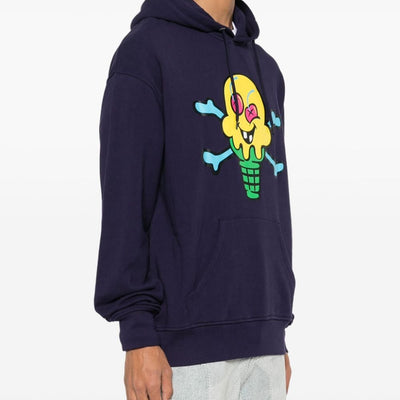 Icecream Cones&Bones printed hoodie