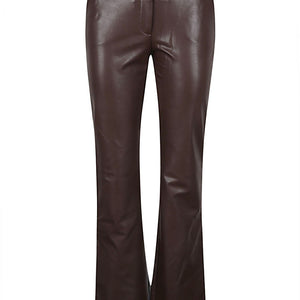 True Royal Faux leather flared trousers
