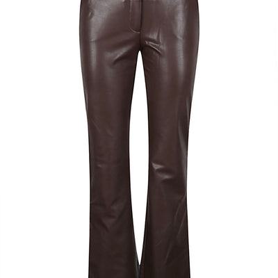 True Royal Faux leather flared trousers