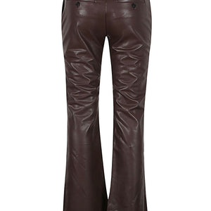 True Royal Faux leather flared trousers