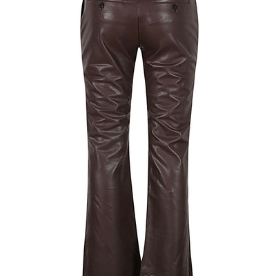 True Royal Faux leather flared trousers