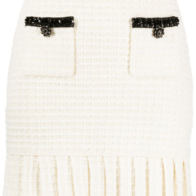 Self-Portrait Waffle-knit mini skirt
