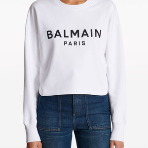 Balmain Logo-print cotton sweatshirt