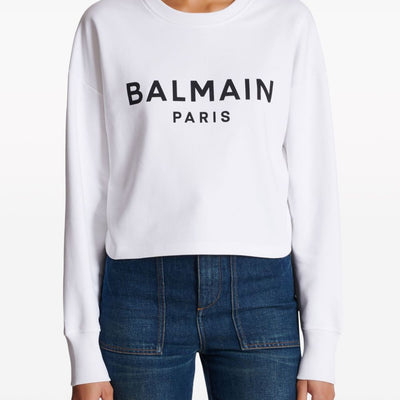 Balmain Logo-print cotton sweatshirt