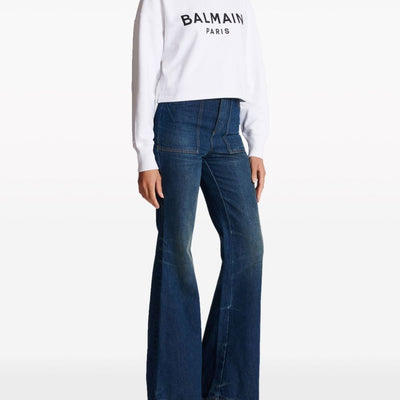 Balmain Logo-print cotton sweatshirt