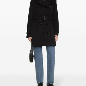 Burberry Vintage Check-pattern lining mid-length Kensington cotton trench coat