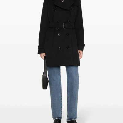 Burberry Vintage Check-pattern lining mid-length Kensington cotton trench coat