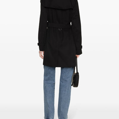 Burberry Vintage Check-pattern lining mid-length Kensington cotton trench coat