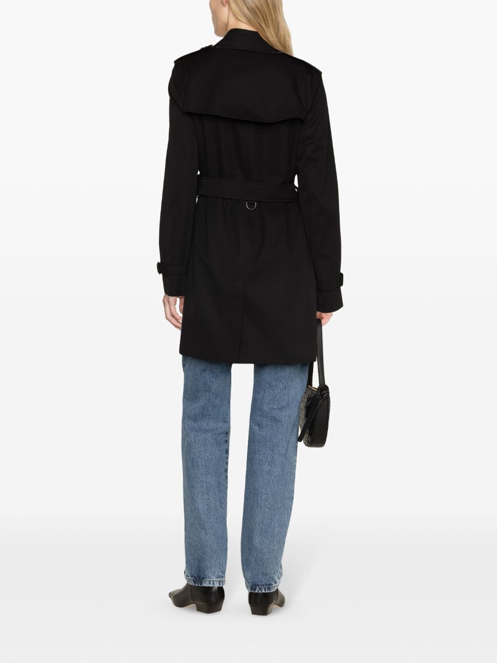 Burberry Vintage Check-pattern lining mid-length Kensington cotton trench coat